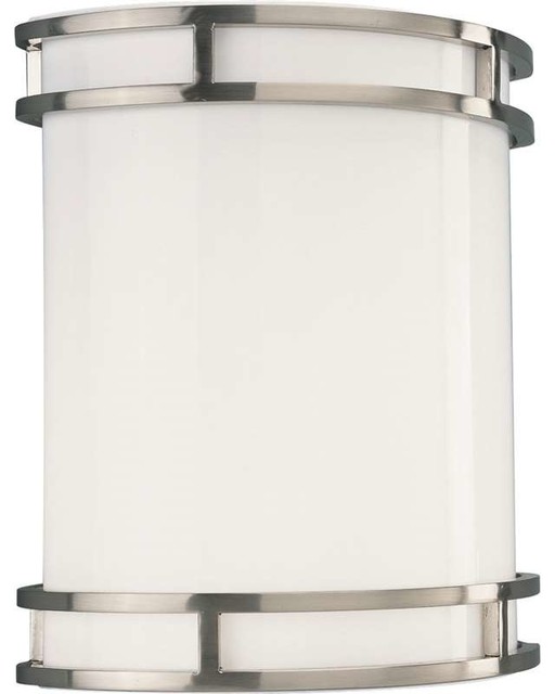 Signature 1-Light Wall Sconce, Brushed Nickel - Contemporary - Wall Sconces - by Mylightingsource